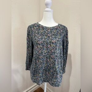 LOFT Floral Long Sleeve Top